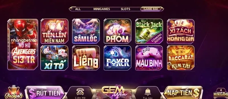 Game bài đổi thưởng ăn khách tại Gemwin Game bài đổi thưởng ăn khách tại Gemwin