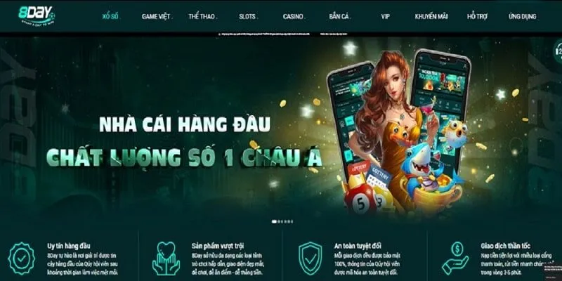 Giao diện trang chủ nhà cái 8Day Giao diện trang chủ nhà cái 8Day